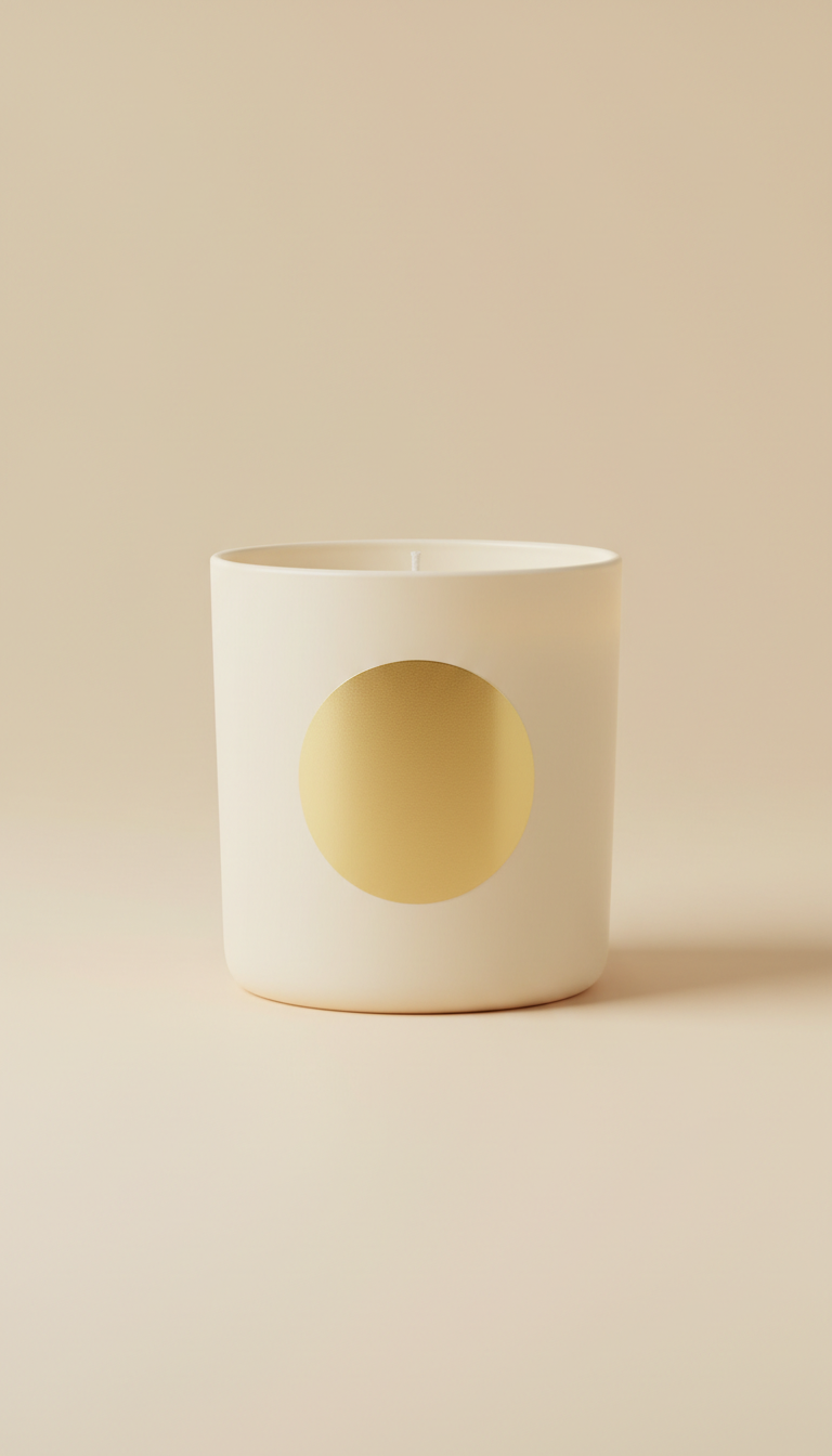 Golden neroli soy candle cream glass