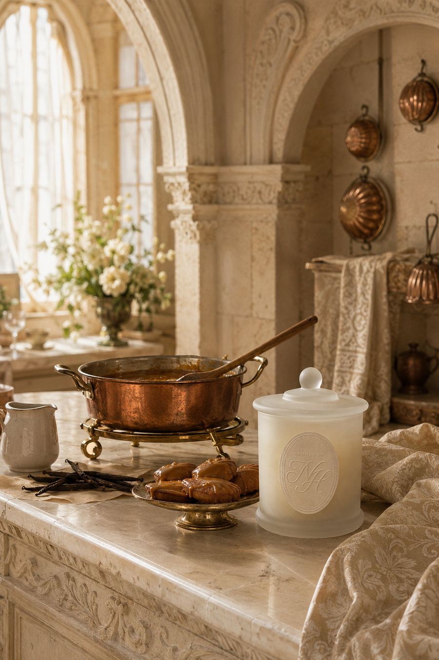 Vanilla Caramel scented candle by Kandle by NH